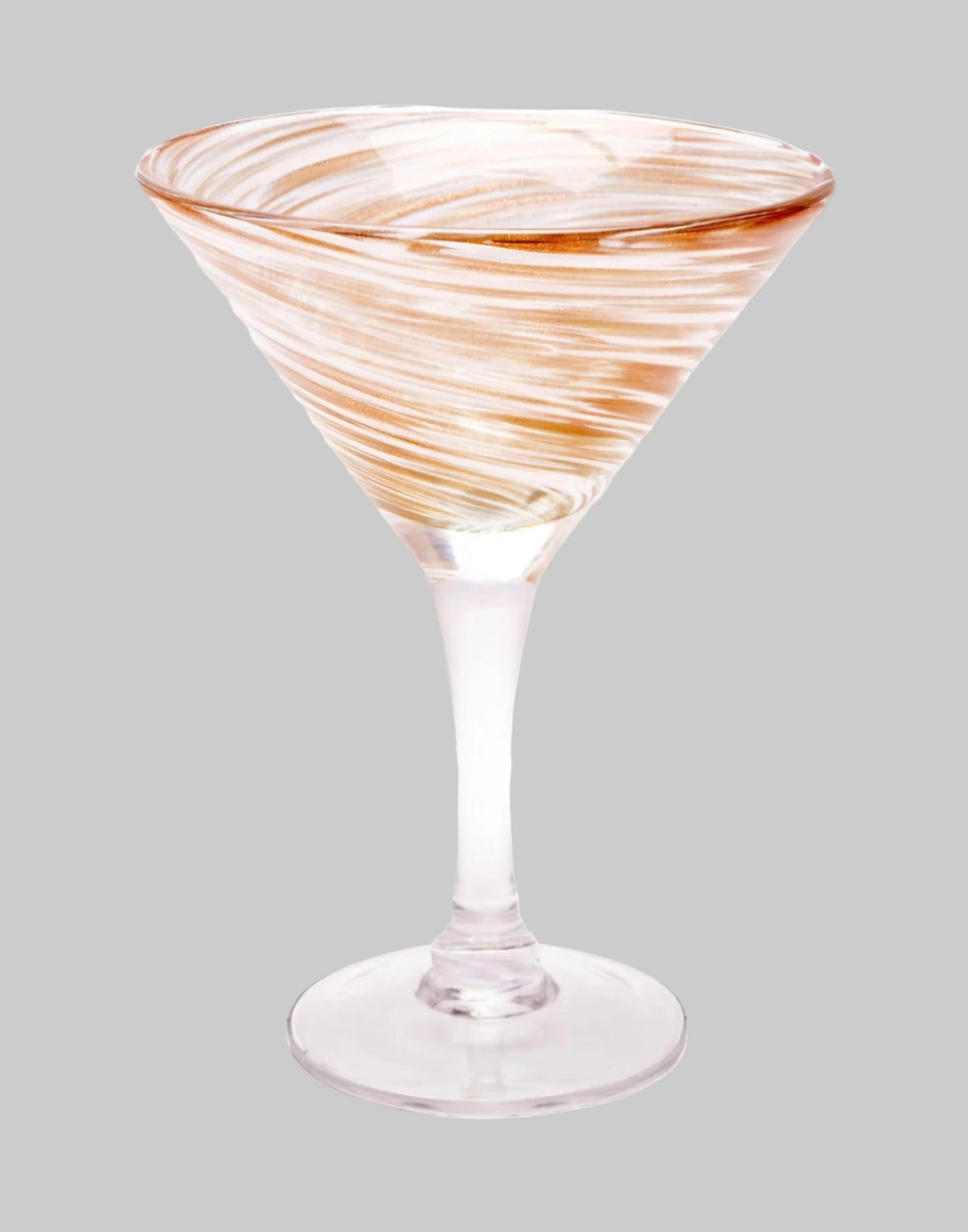 White and Gold Swirl Martini Glass – 400ml