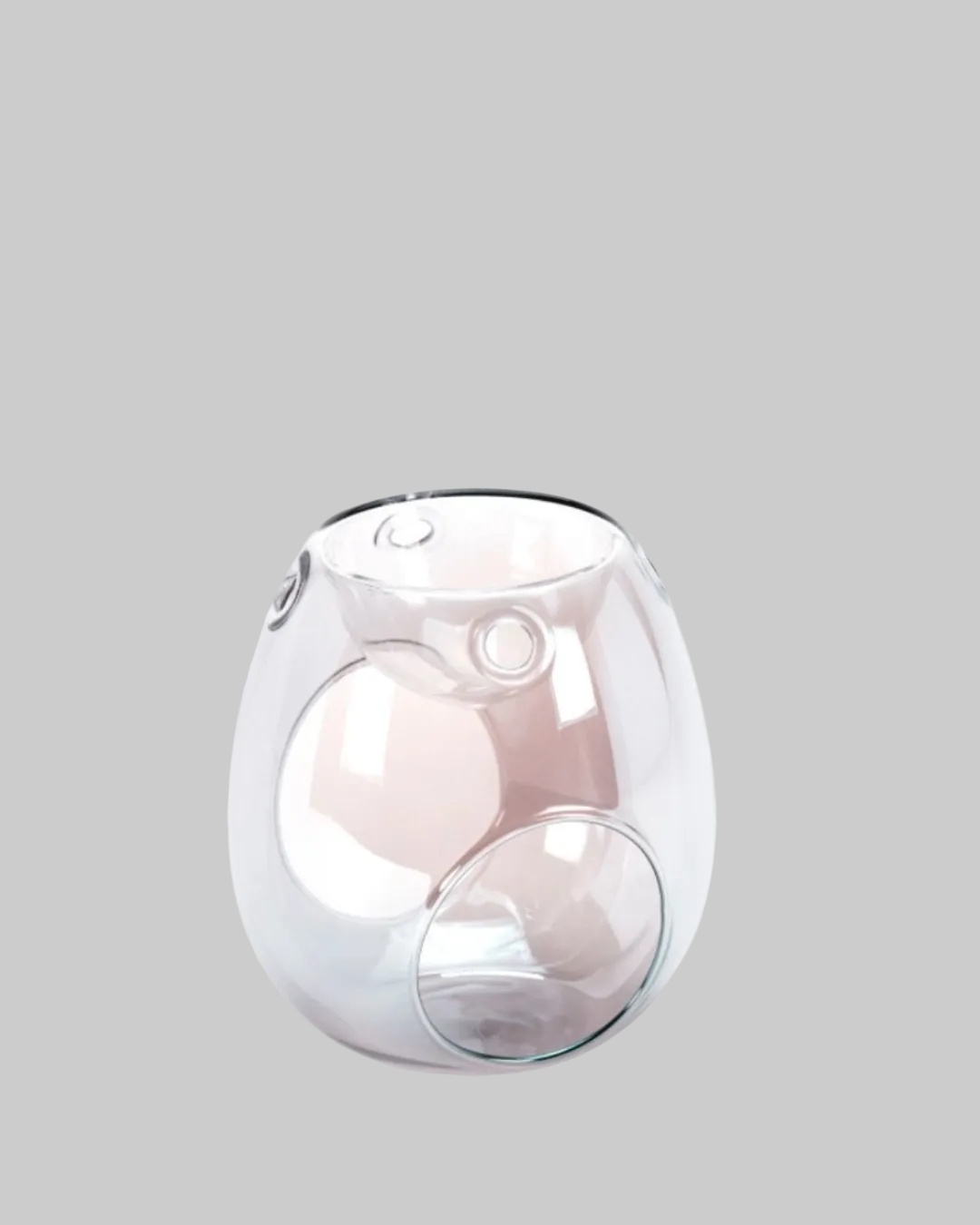 Pearl bluish grey wax melt burner