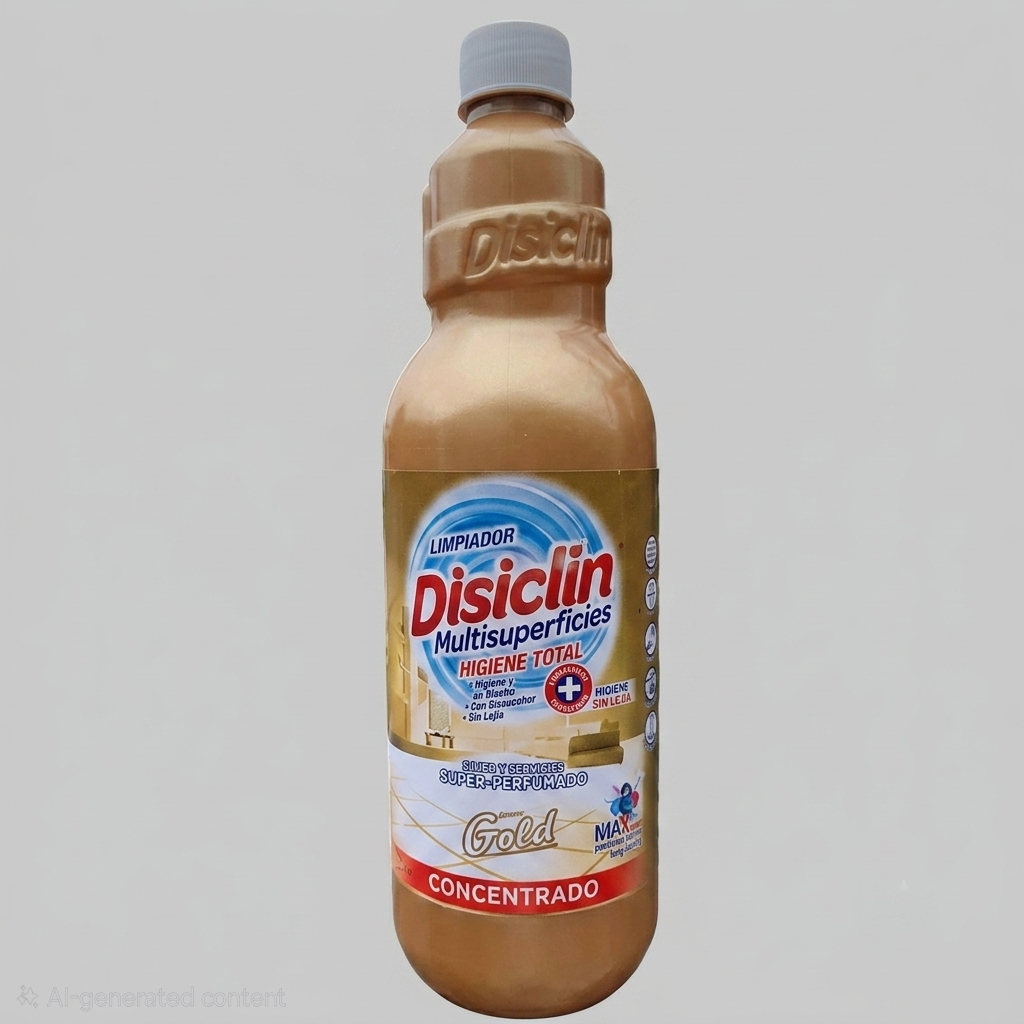 Disiclin gold Floor Cleaner 1L – Spanish Cleaning Product – Long Lasting Fresh Scent – Multi Surface Floor Cleaner UK