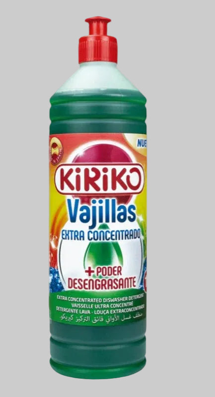 KIRIKO washing up liquid 1 litre – e.g. "Kiriko washing up liquid 1L – Spanish formula dish soap, available in the UK.