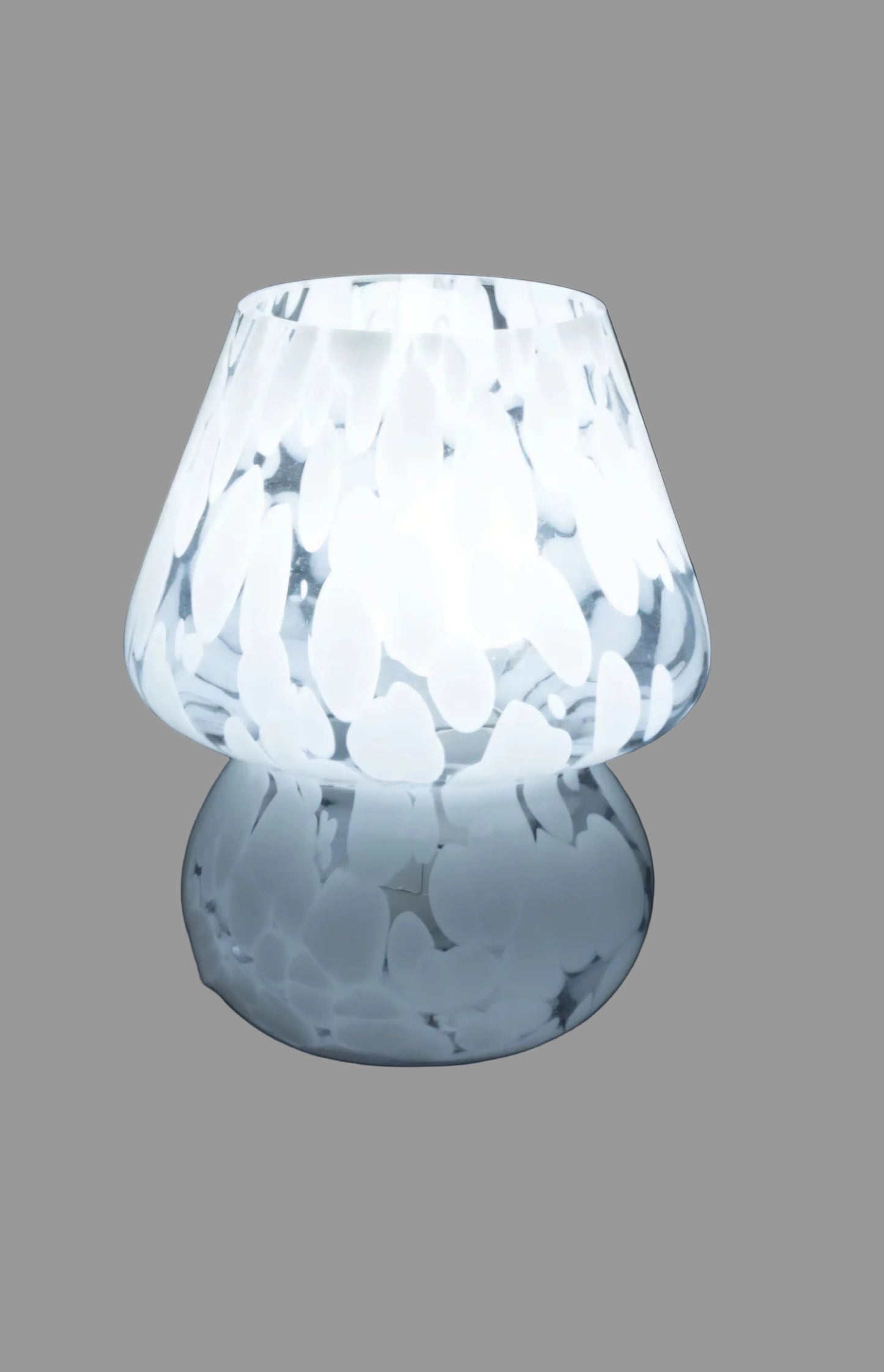White Mushroom Table Lamp – Confetti Pattern – Modern Bedside Lamp – Terrazzo Style Home Lighting UK