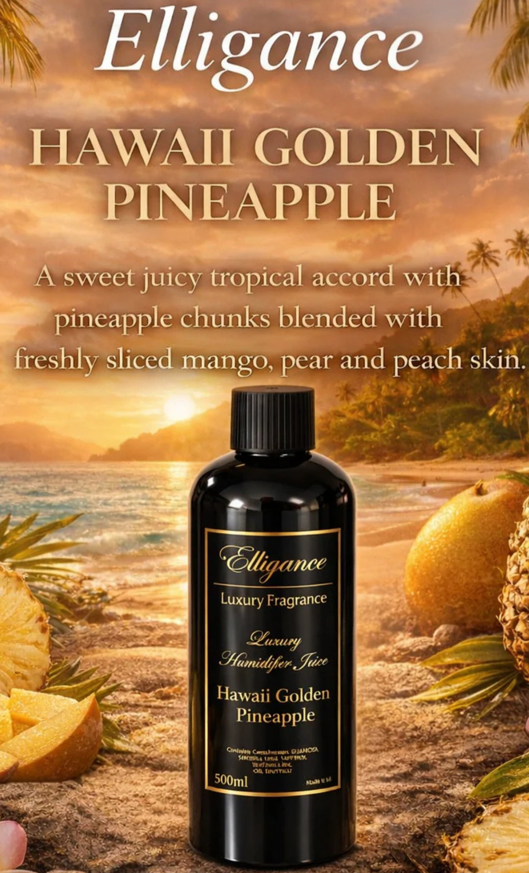Elligance Summer Humidifier Juice Collection – Tropical Home Fragrance – Spanish Scented Humidifier Liquid UK