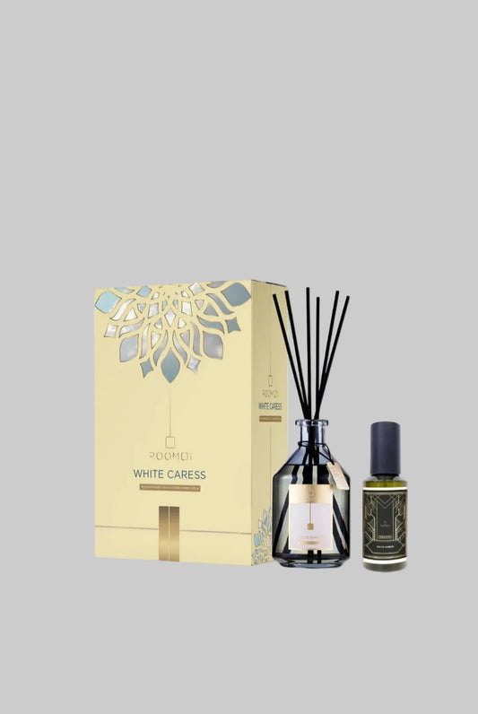 ROOMOI White Caress 200ml Reed Diffuser & 100ml Room Spray Giftset