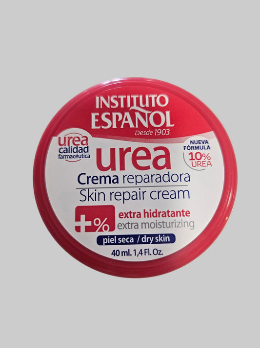 Instituto Español Urea Skin Repair Cream 40ml with 7% urea for moisturising dry skin and softening rough areas.