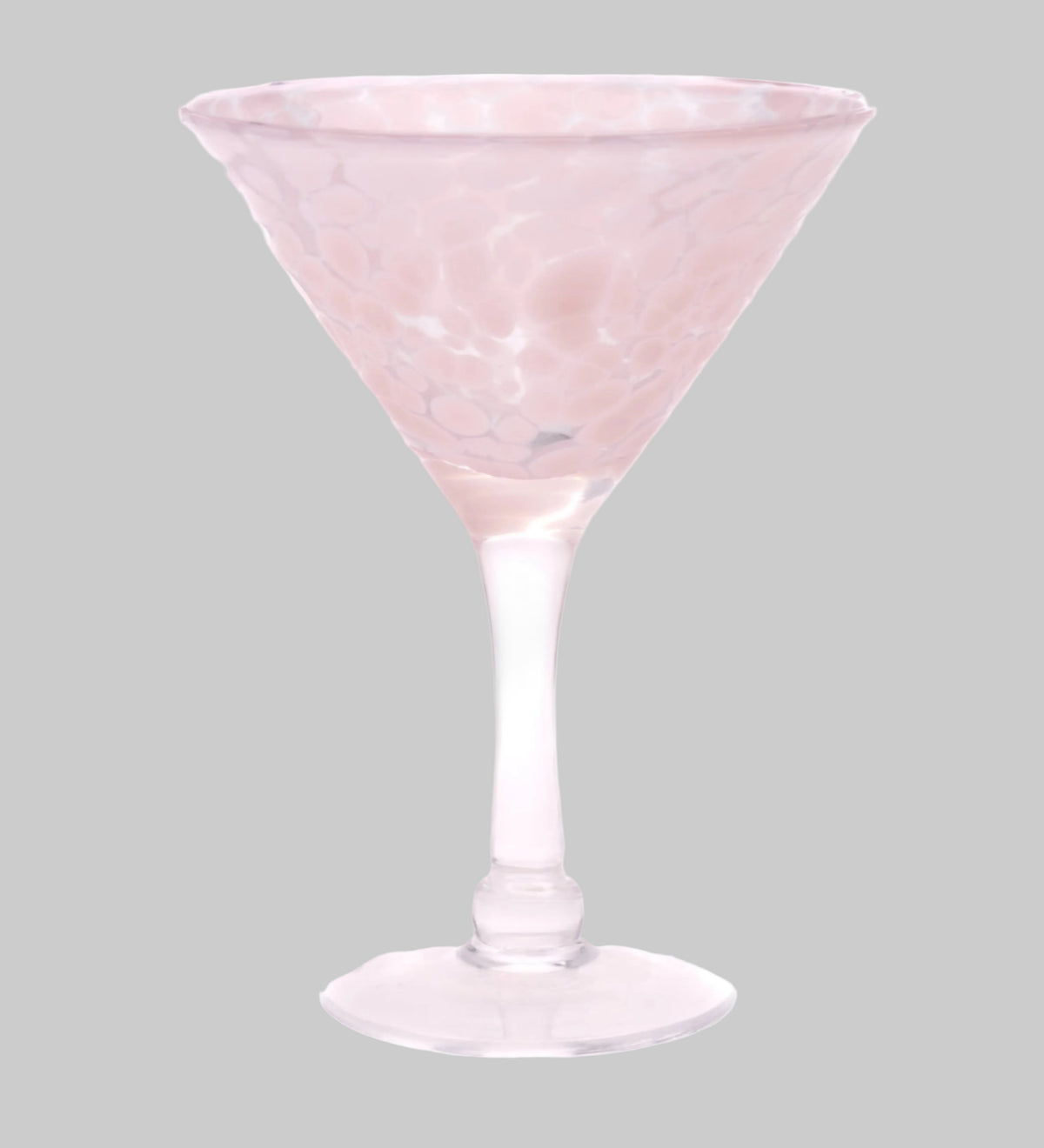 Blush pink martini glass 