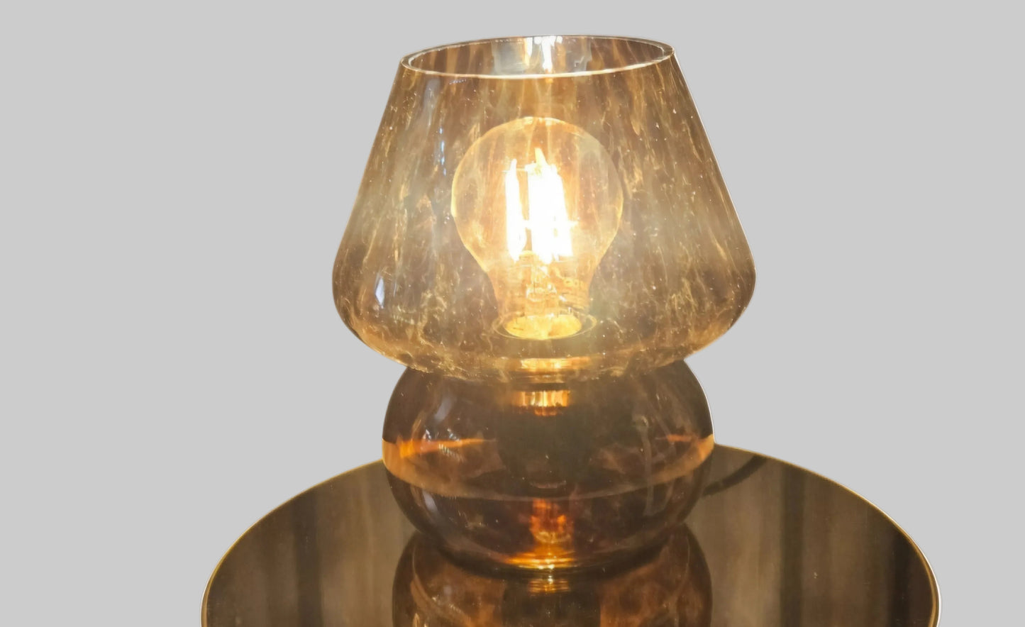Ambar Glow Brown leopard print Table Lamp – Modern Bedroom & Living Room Lighting