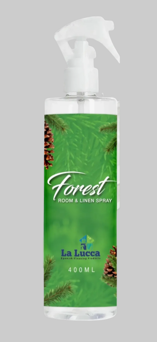 La lucca Forest Room & Linen Spray 400ml – Air & Fabric Freshener – Fresh Green Scent – Long Lasting Home Fragrance Spray UK