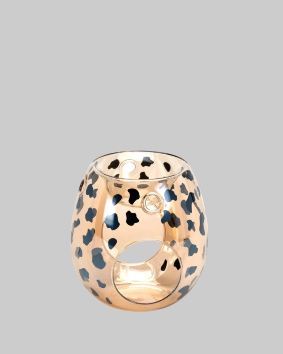 Leopard glass wax melt burner