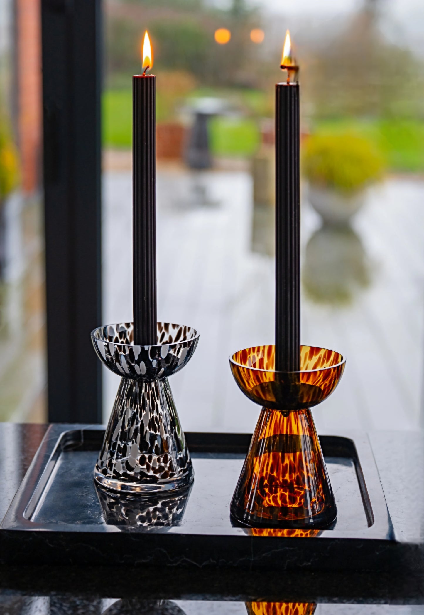 Leopard Print Pillar Candle Holder – Decorative Home Accessory – Animal Print Home Décor – Stylish Candle Holder UK
